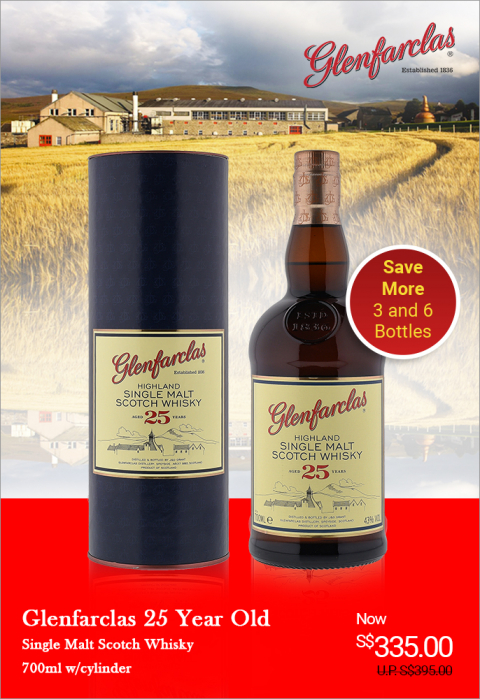 Glenfarclas  25 Year Old Single Malt Whisky 700ml w/cylinder 