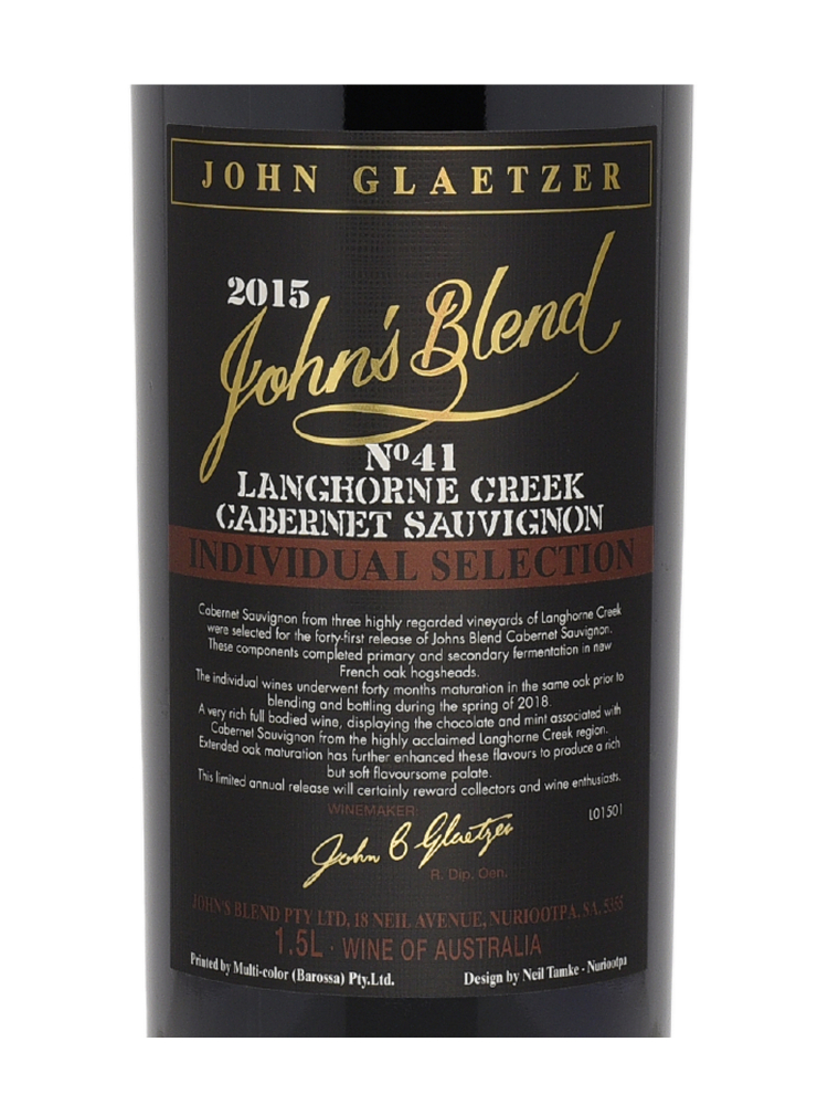 Johns Blend Cabernet Sauvignon 2015 The Oaks Cellars 8747