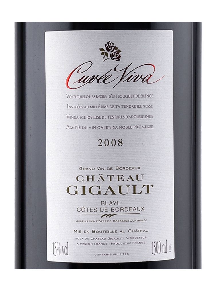 Ch.Gigault Cuvee Viva 2008 1500ml - 6bots