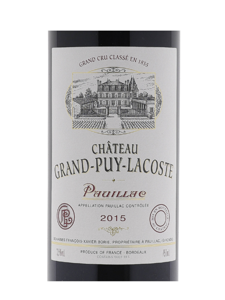 Ch.Grand Puy Lacoste 2015 ex-ch - 6bots