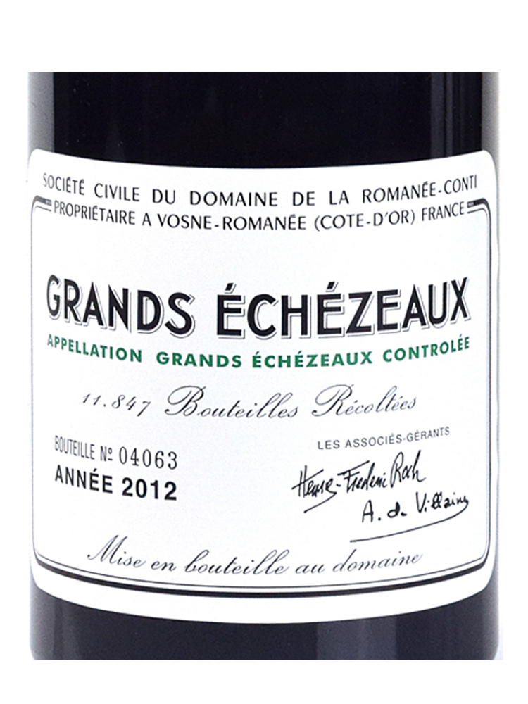 DRC Grands Echezeaux Grand Cru 2012 ex-do - 3bots