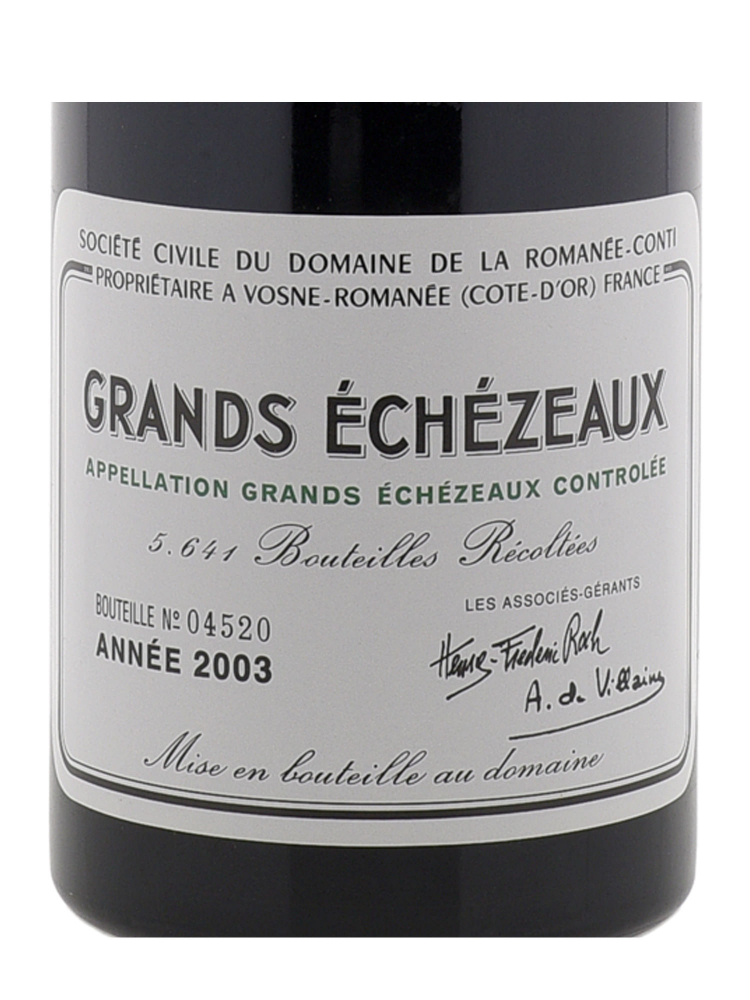 DRC Grands Echezeaux Grand Cru 2003 - 6bots