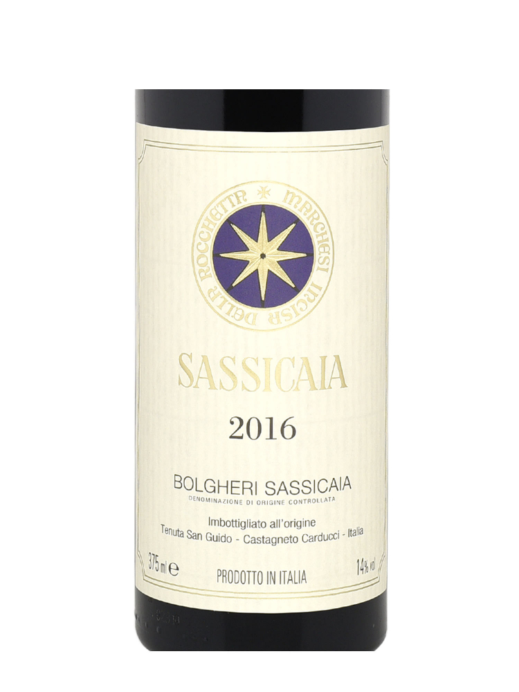 Sassicaia Vino Da Tavola 2016 375ml - 6bots