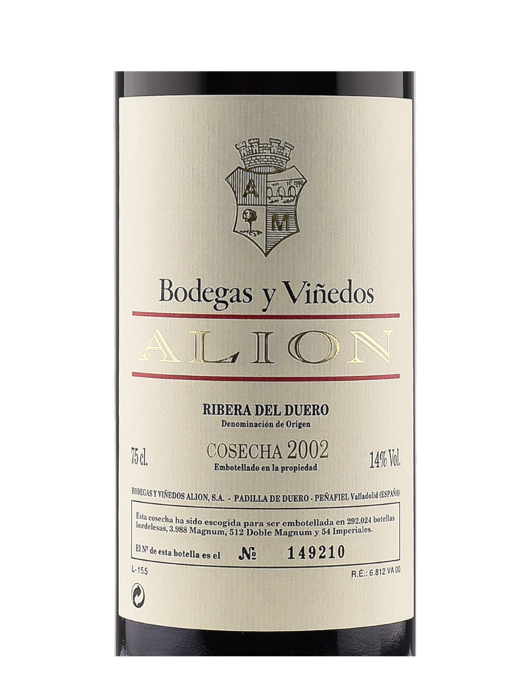 Bodegas y Vinedos Alion 2002 - 3bots