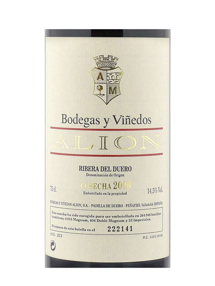 Bodegas y Vinedos Alion 2006 - 3bots