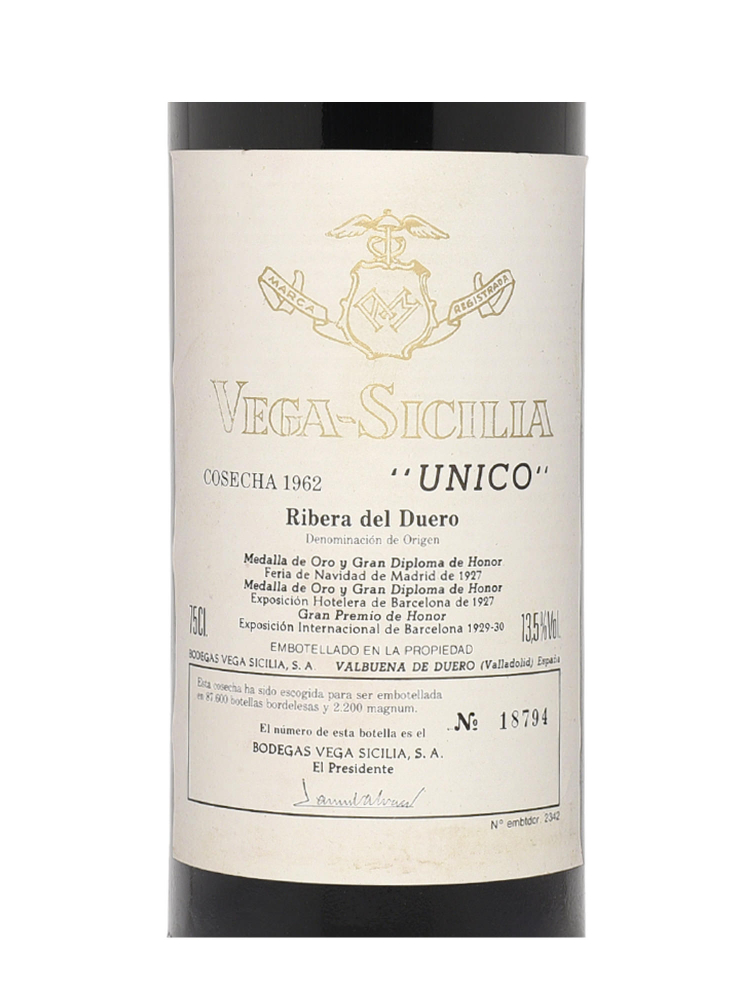 Vega Sicilia Unico Reserva 1962