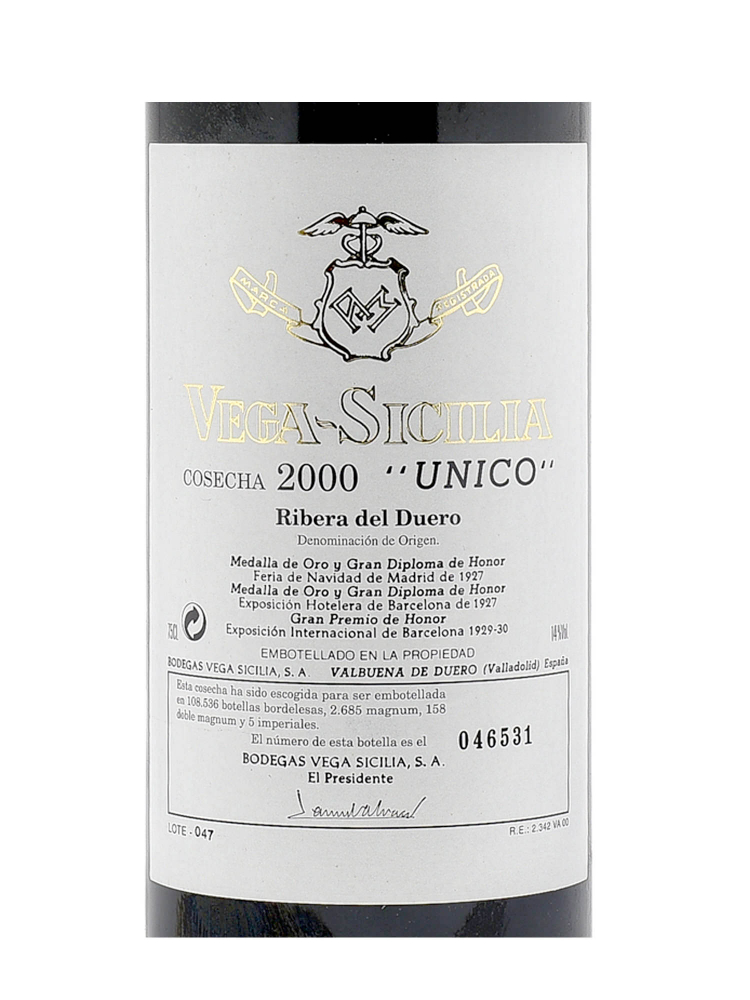 Vega Sicilia Unico Reserva 2000 - 3bots