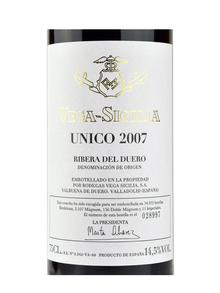 Vega Sicilia Unico Reserva 2007 - 3bots