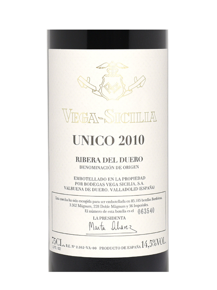 Vega Sicilia Unico Reserva 2010 - 3bots