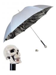 Pasotti Umbrella UMW33 Skull Handle Grey Gradient