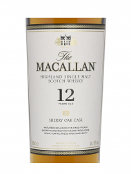 Macallan  12 Year Old Sherry Oak Single Malt 700ml w/box - 3bots