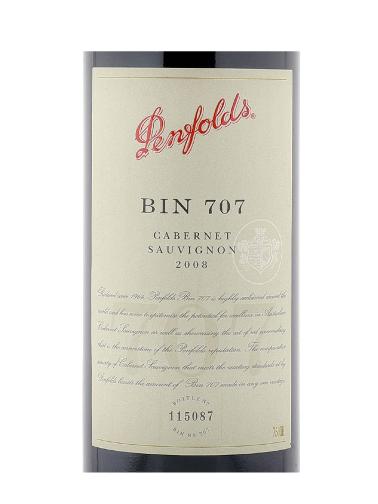 Penfolds Bin 707 Cabernet Sauvignon 2008 - 3bots