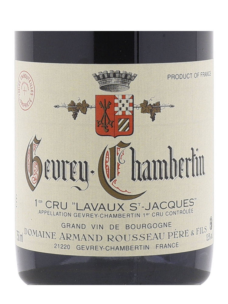 Armand Rousseau Gevrey Chambertin Lavaux St Jacques 1er Cru 2012 - 3bots