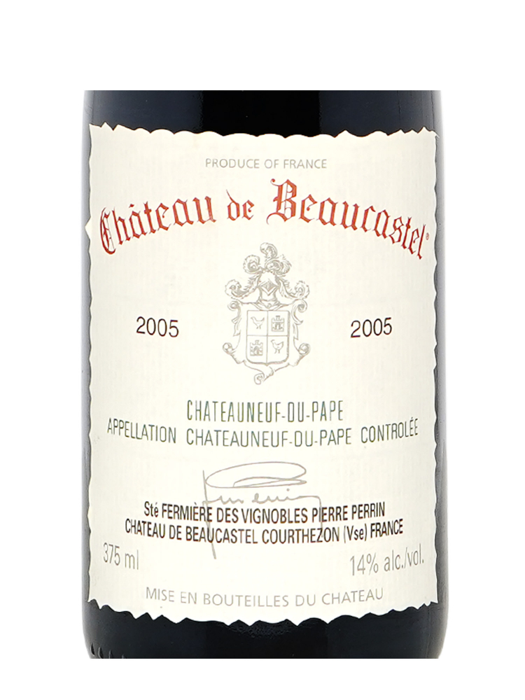 Ch.de Beaucastel Chateauneuf du Pape 2005 375ml - 3bots