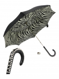 葩莎帝雨伞 UMH20U 铆钉伞柄 黑色斑马纹