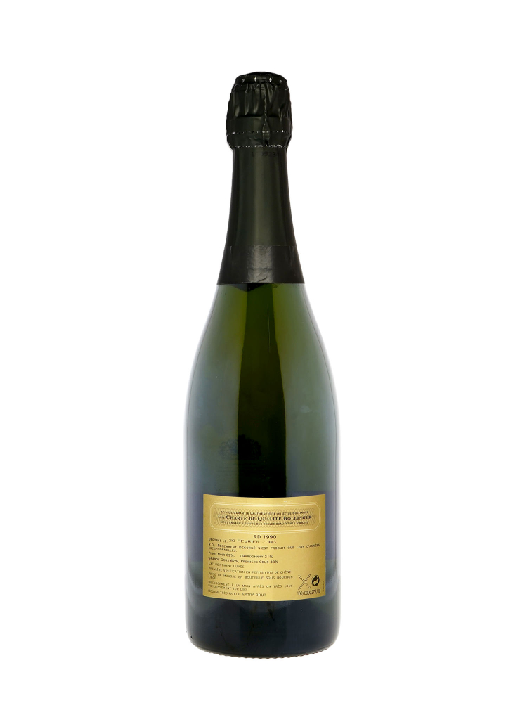 Bollinger R D Extra Brut 1990 w/box - 6bots