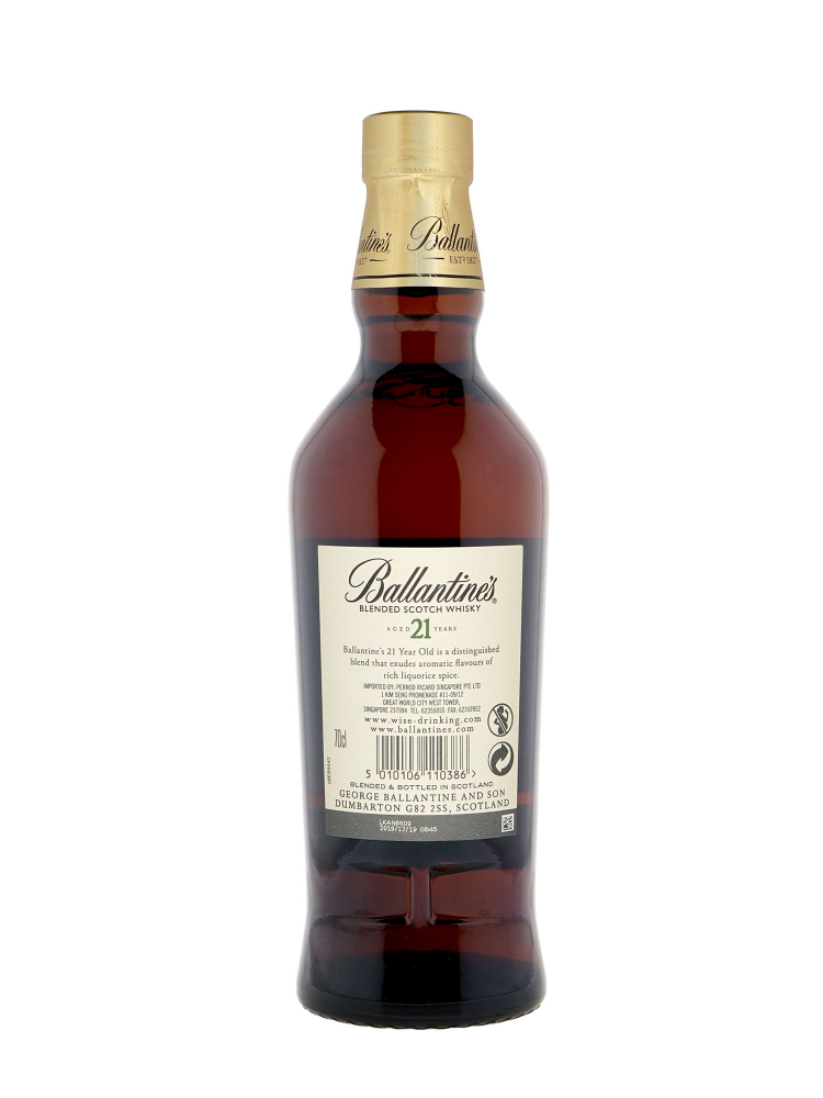 Ballantine's  21 Year Old Blended Whisky 700ml w/box - 3bots