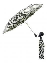 葩莎帝雨伞 FMW33 黑色骷髅头伞柄 斑马纹图案