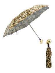 葩莎帝雨伞 FMW33 金色骷髅头伞柄 豹纹图案