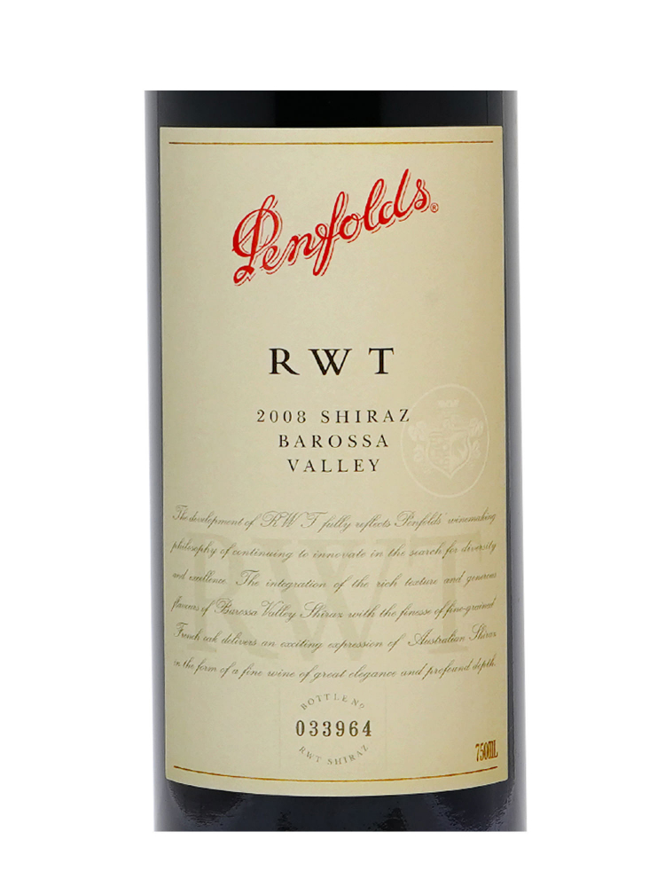 Penfolds RWT Shiraz 2008 - 6bots