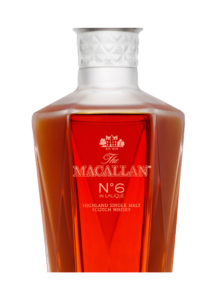 Macallan  No 6 Lalique Crystal Decanter Single Malt 700ml w/box - 6bots