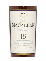 Macallan 1990 18 Year Old Sherry Oak 700ml w/box - 3bots