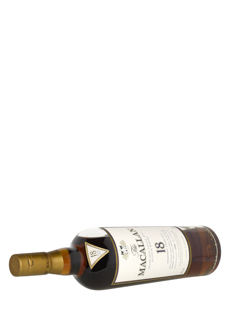 Macallan 1990 18 Year Old Sherry Oak 700ml w/box - 3bots