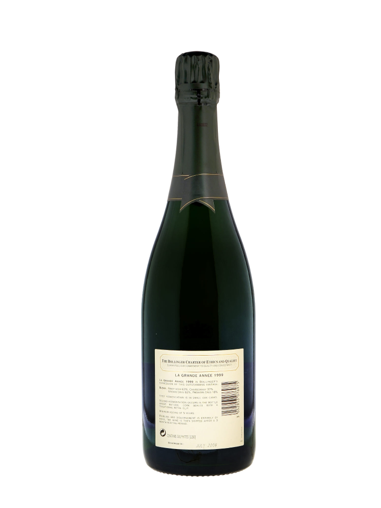 Bollinger La Grande Annee Brut 1999 w/box - 3bots