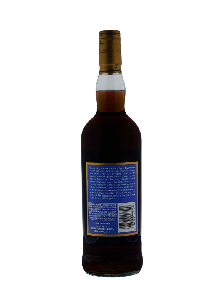 Macallan  30 Year Old Sherry Oak Blue Label Single Malt 750ml w/box