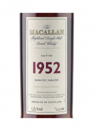 Macallan 1952 49 Year Old Fine & Rare Cask 1250 (Bottled 2002) Single Malt 700ml w/box