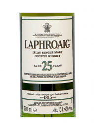 Laphroaig  25 Year Old Single Malt Whisky (Edition 2019) 700ml w/box - 3bots