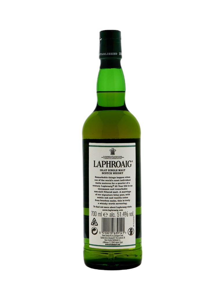 Laphroaig  25 Year Old Single Malt Whisky (Edition 2019) 700ml w/box - 3bots