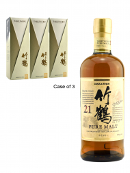 竹鹤 21 年纯麦芽威士忌 700ml (盒装) - 3瓶