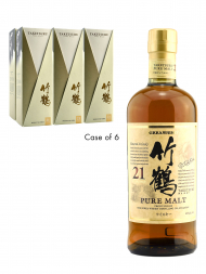 竹鹤 21 年纯麦芽威士忌 700ml (盒装) - 6瓶