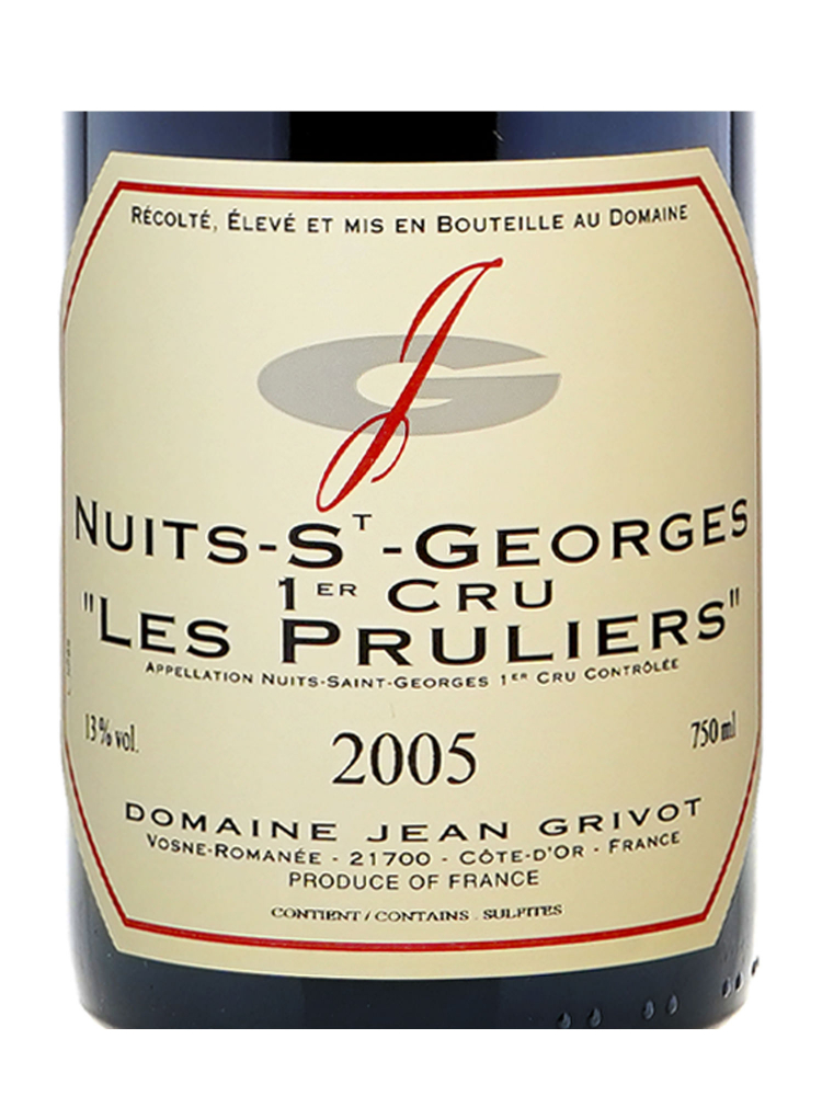 Domaine Jean Grivot Nuits Saint Georges Les Pruliers 1er Cru 2005 - 3bots