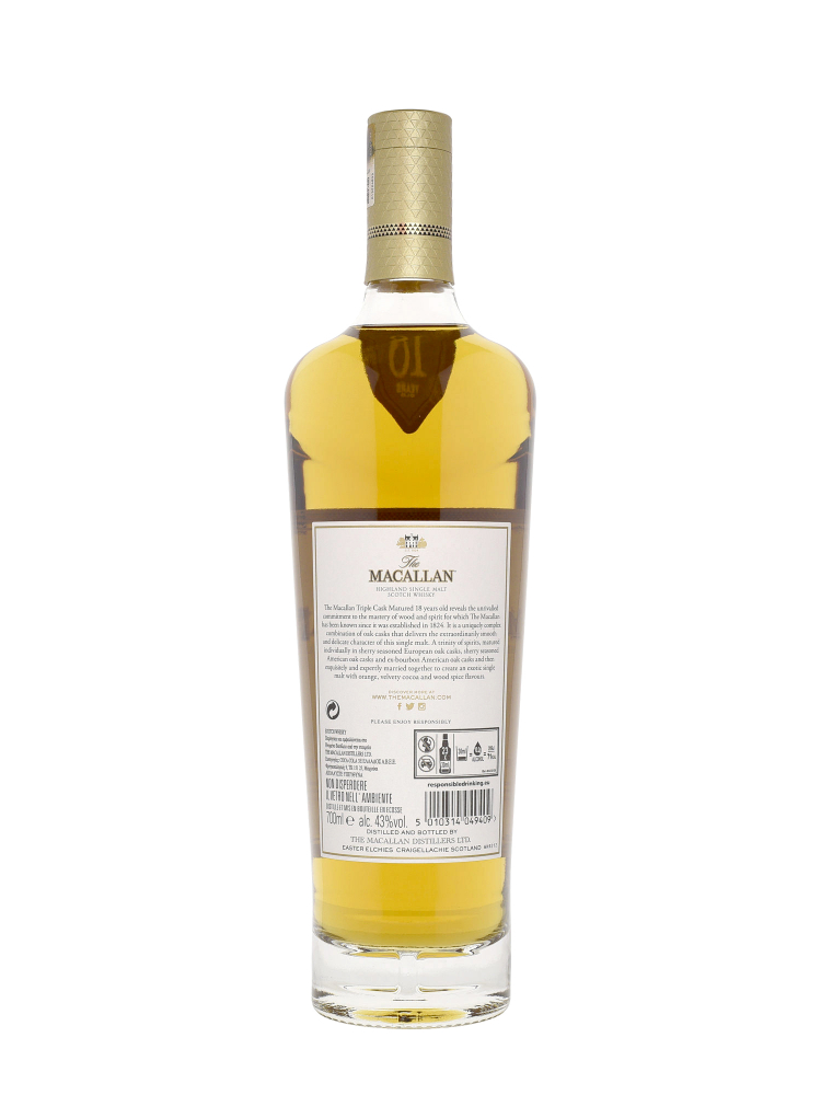 Macallan  18 Year Old Triple Cask Matured Annual Release 2018 Single Malt Whisky 700ml w/box - 6bots