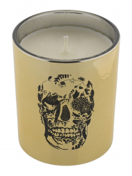 Modern Alchemy Candle 9129 Metallic Tumbler Gold Delft Skull