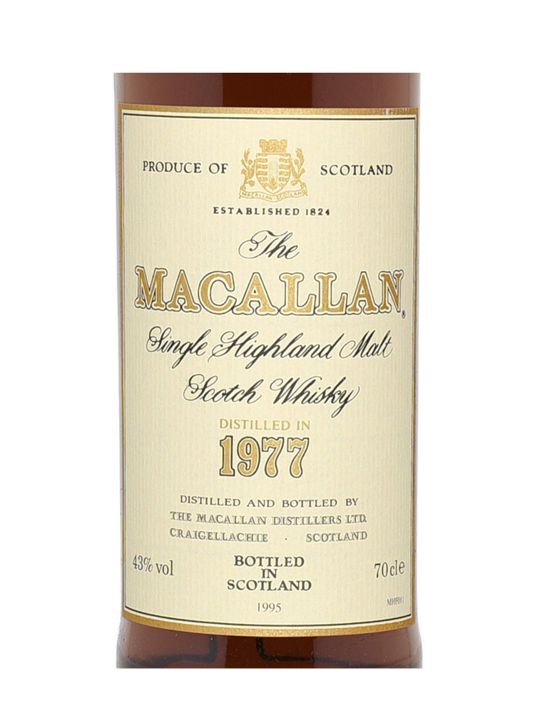 Macallan 1977 18 Year Old Sherry Oak (Bottled 1995) Single Malt 700ml w/box