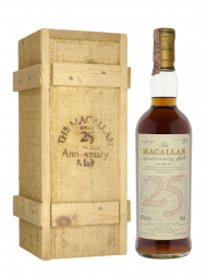 Macallan 1958/1959 25 Year Old Anniversary Malt (Bottled 1986) Single Malt Whisky 750ml w/wooden box