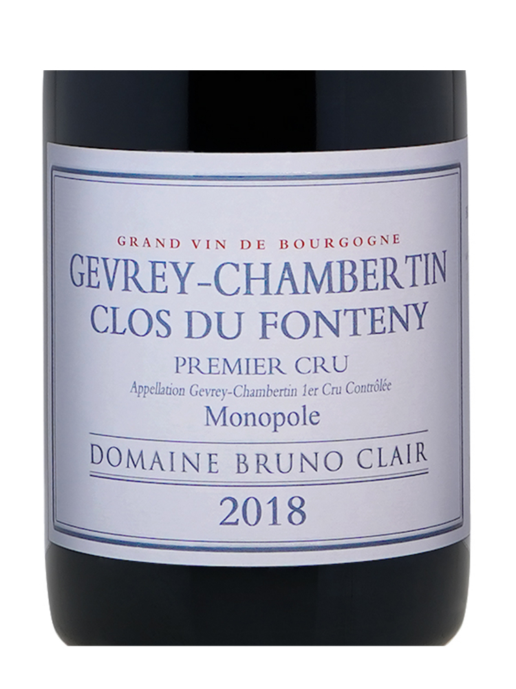 Bruno Clair Gevrey Chambertin Clos du Fonteny 1er Cru 2018 - 3bots