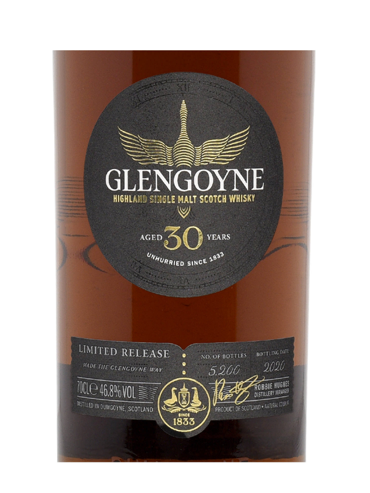 Glengoyne  30 Year Old Limited Release (Bottled 2020) Single Malt Whisky 700ml w/wooden box - 6bots