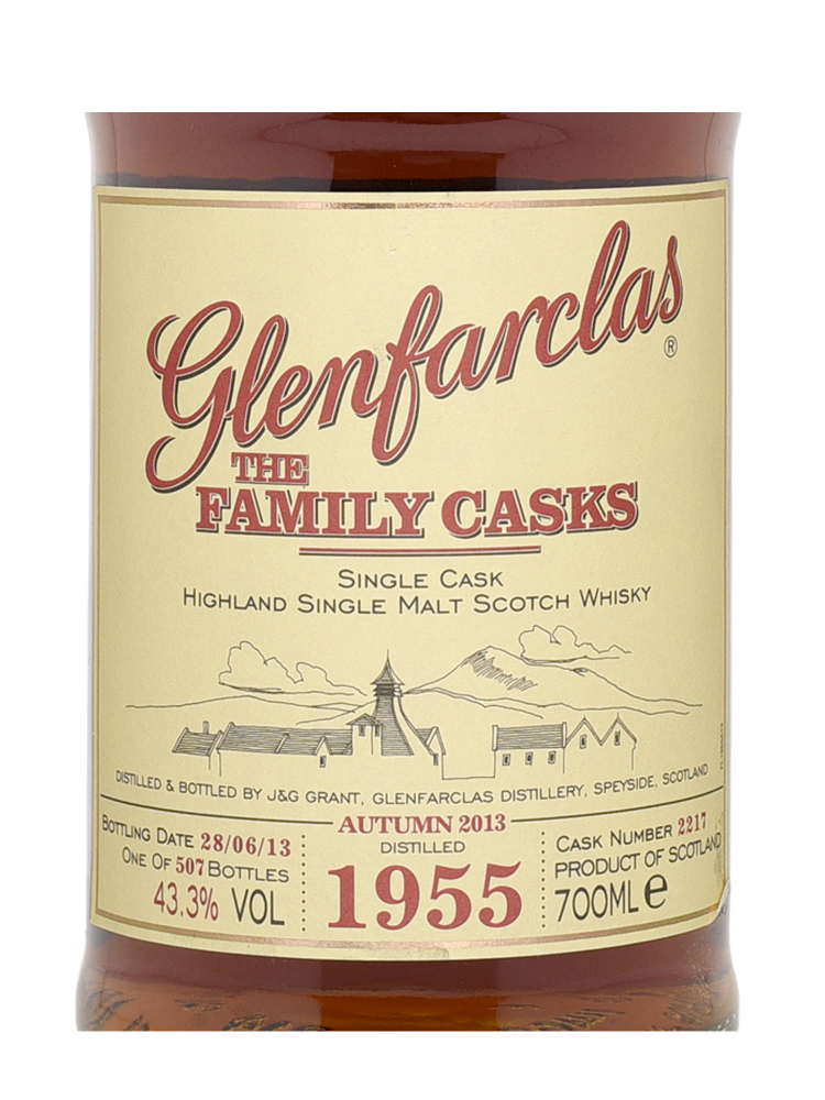 Glenfarclas Family Cask 1955 58 Year Old Cask 2217 A13 (Bottled 2013) Sherry Butt 700ml w/box