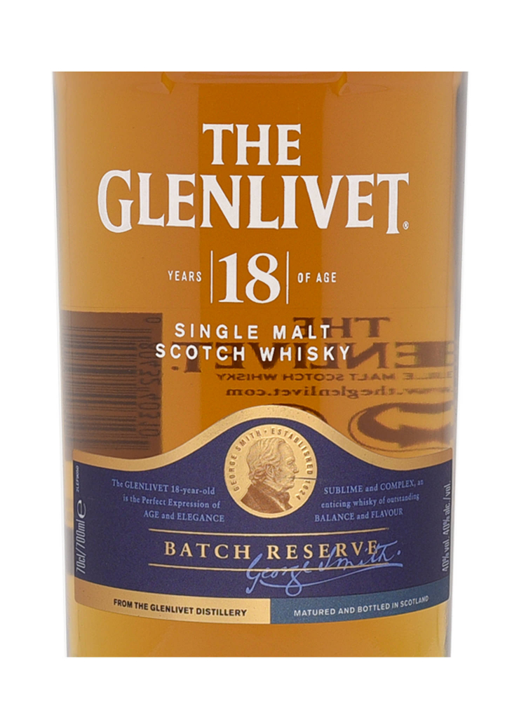 Glenlivet  18 Year Old Batch Reserve Single Malt Whisky 700ml w/box - 3bots