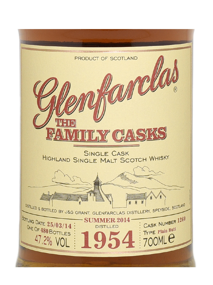 Glenfarclas Family Cask 1954 60 Year Old Cask 1260 S14 (Bottled 2014) Plain Butt 700ml w/box