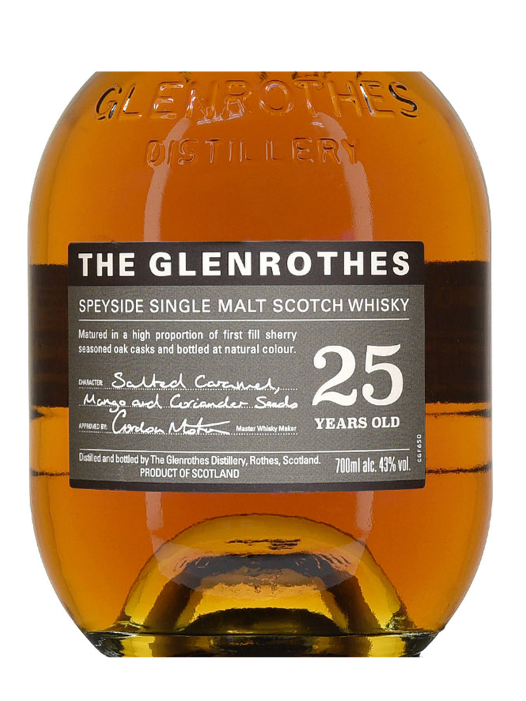 Glenrothes  25 Year Old Soleo Single Malt Whisky 700ml w/box - 3bots