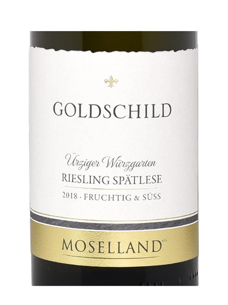Moselland Goldschild Wurziger Wurzgarten Riesling Spatlese 2018 - 3bots