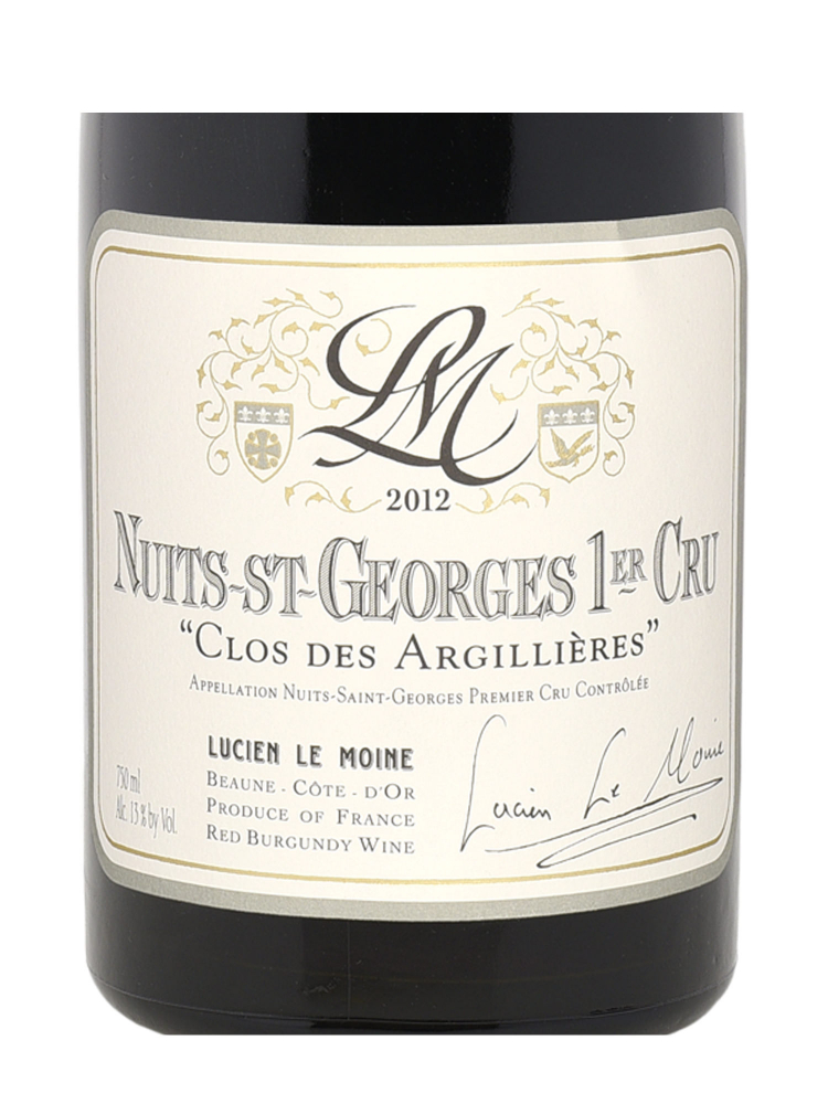 Maison Lucien Le Moine Nuits Saint Georges Clos des Argillieres 1er Cru 2012 - 6bots