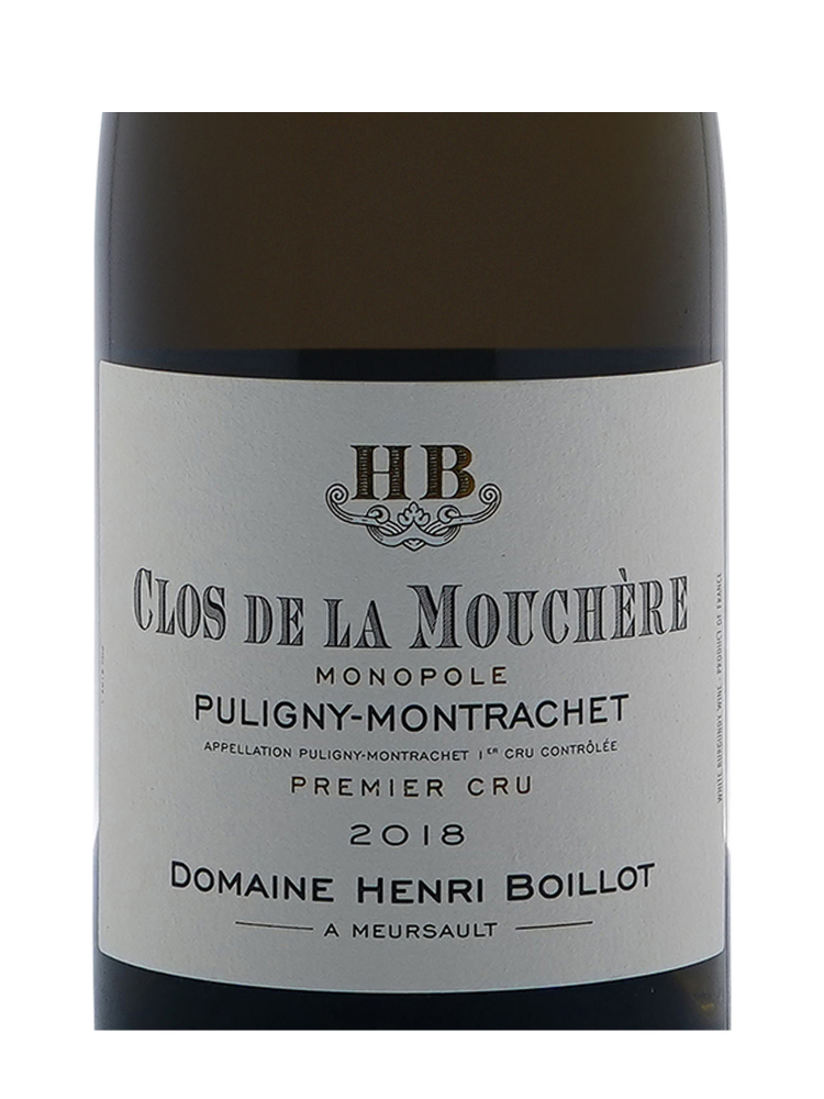 Henri Boillot Puligny Montrachet Clos de la Mouchere 1er Cru 2018 - 6bots