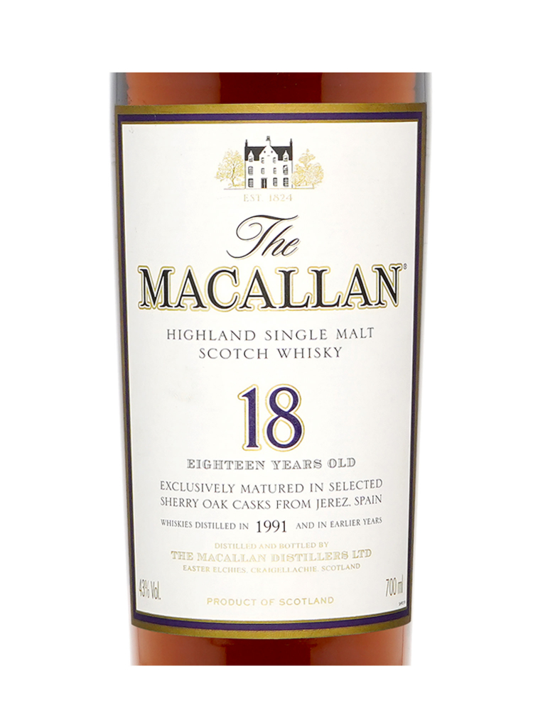 Macallan 1991 18 Year Old Sherry Oak with 50ml Miniature 700ml w/box