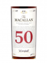 Macallan  50 Year Old Sherry Oak The Red Collection (Bottled 2020) Single Malt Whisky 700ml w/box